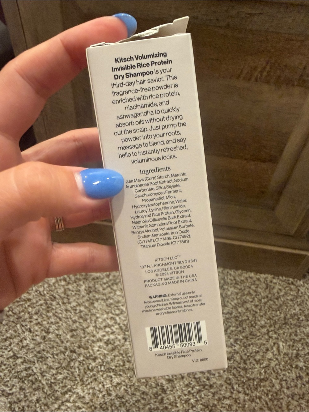 Kitsch Invisible Rice Protein Dry Shampoo - Picture 2 of 3